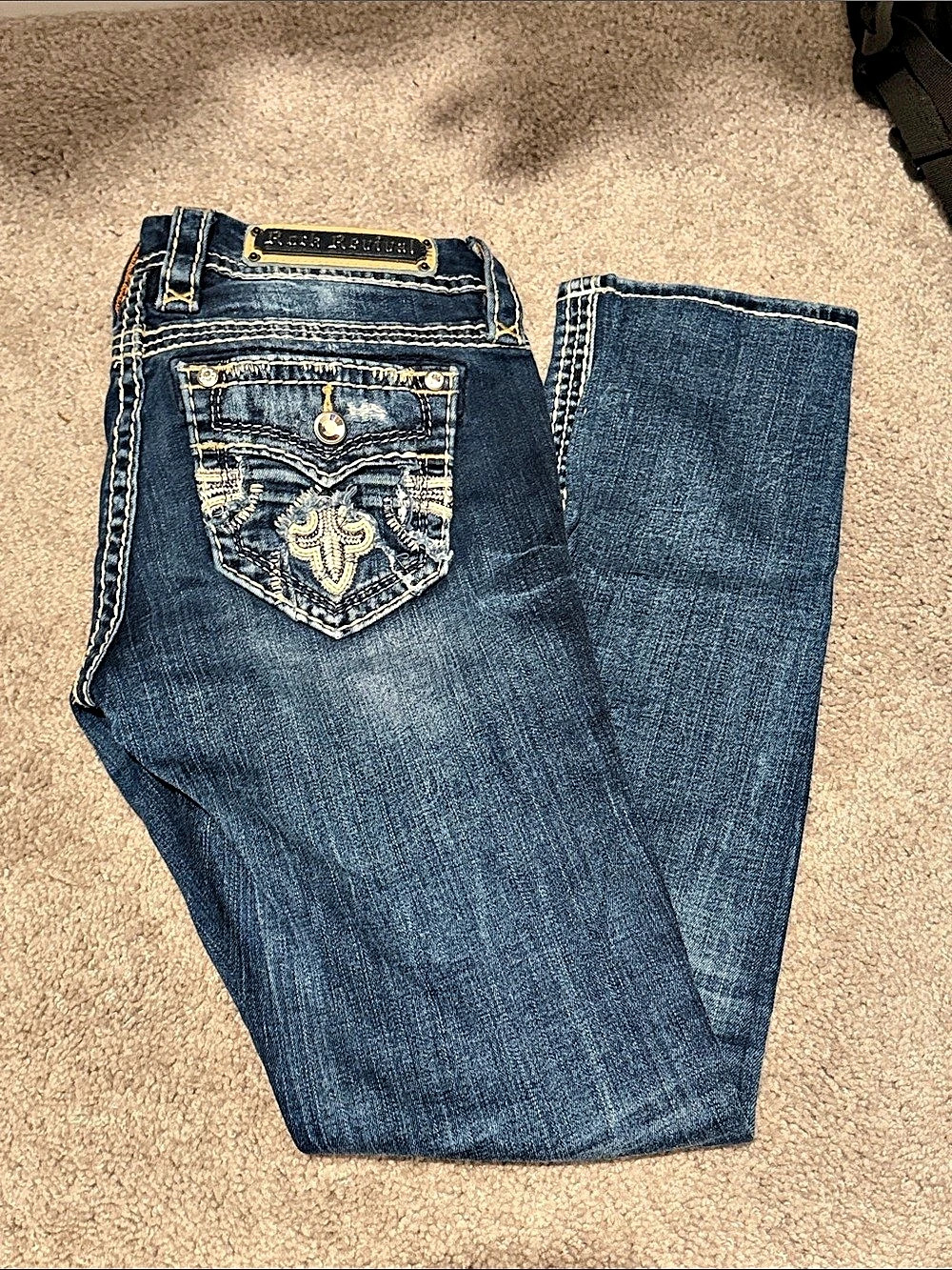 Rock Revival Carden Straight Jeans Waist 26 Blue